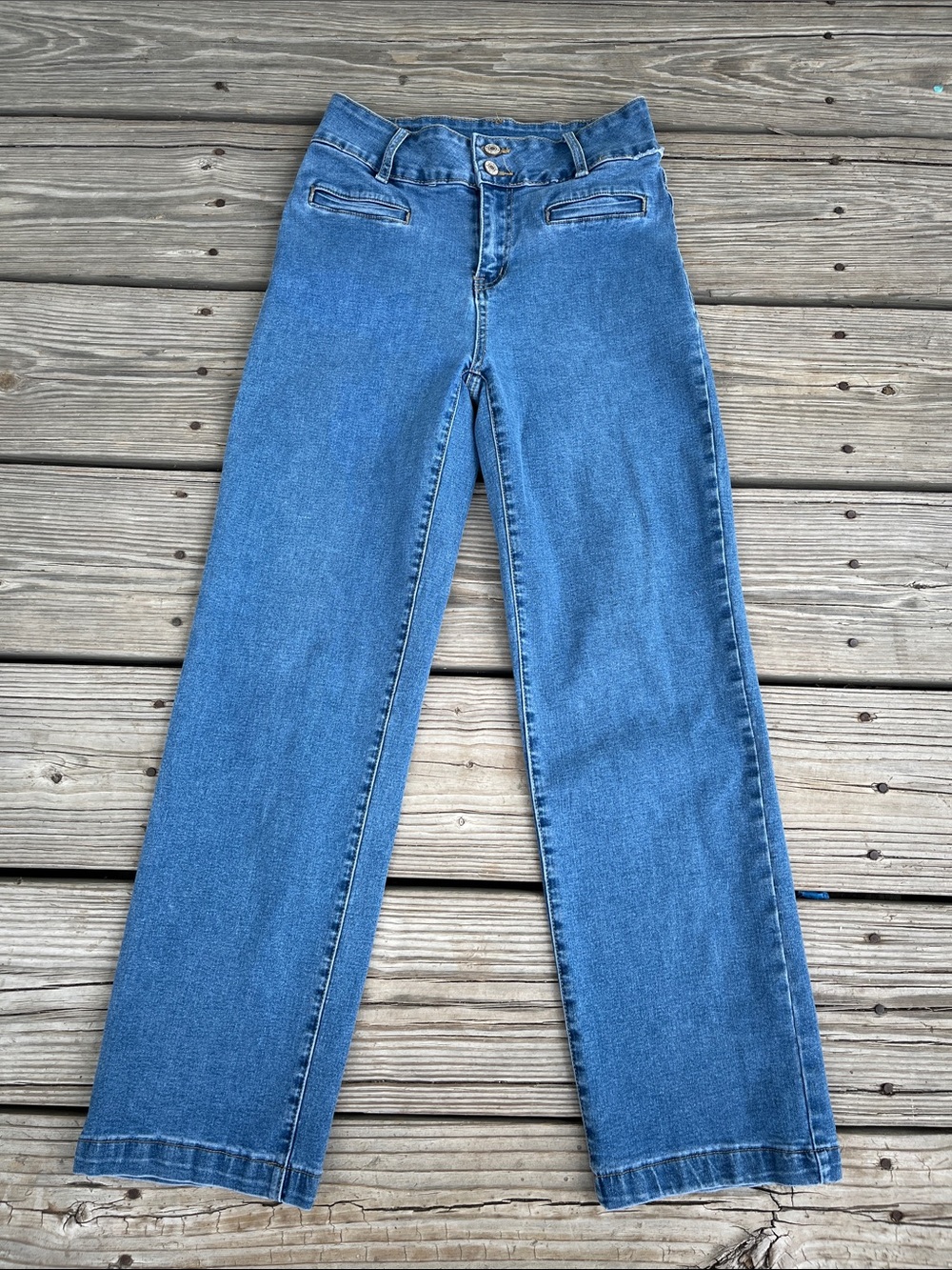 High-Rise Straight Leg Women’s Jeans in Blue